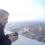 Kevin Langer auf dem Panorama Tower Leipzig